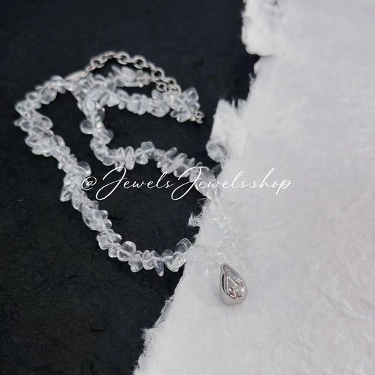 Natural White Crystal Choker