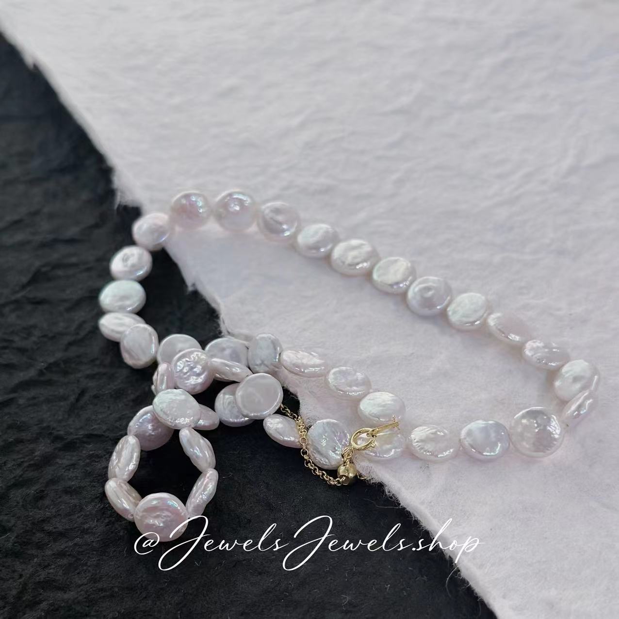 Freshwater Button Pearl Necklace