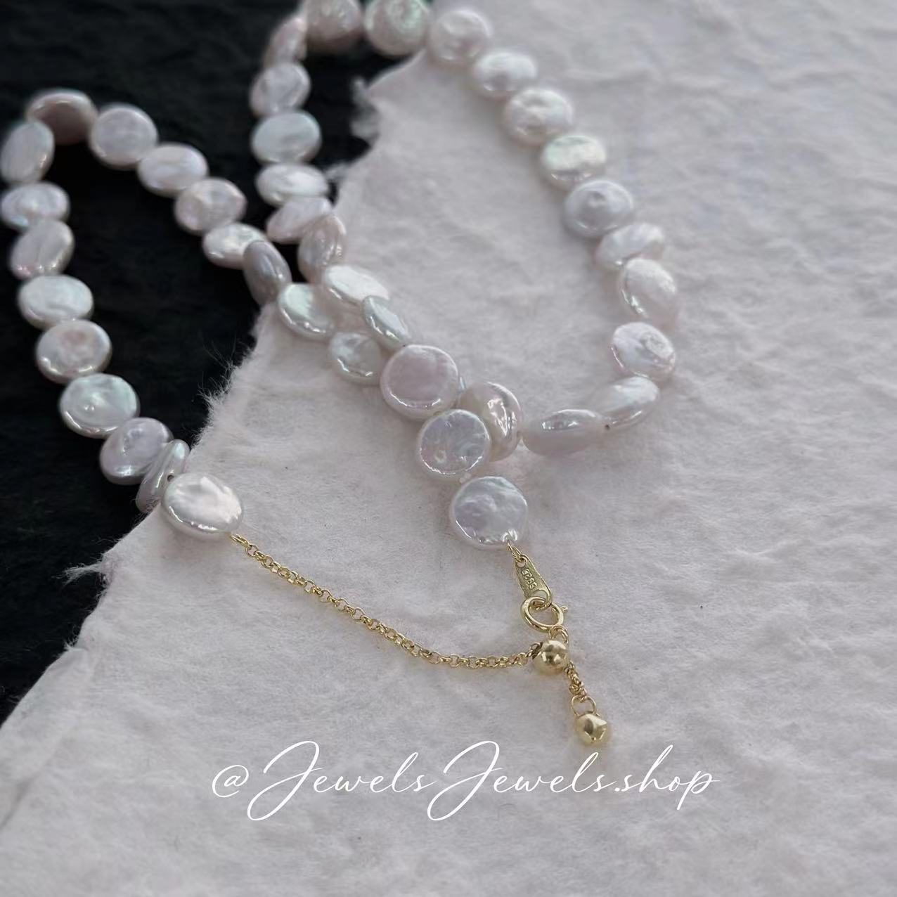 Freshwater Button Pearl Necklace