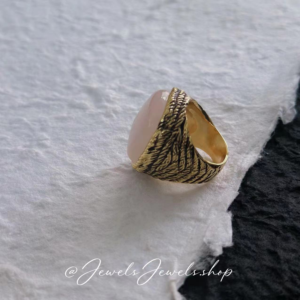 Vintage Pink Crystal Ring